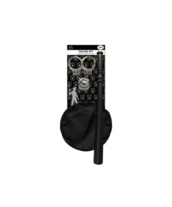 Police dress up kit including black baton, black police cap, handcuffs and badge