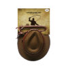 Adventurer archaeologist dress up kit including fedora hat and chip