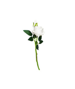 White artificial rose head in size of 36cm