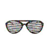 Black shutter party glasses with rainbow rhinestones