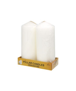 Ivory Pillar Candle 2pc 330g