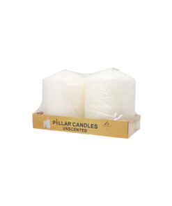 Ivory Pillar Candle 2pc 390g