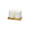 Ivory Pillar Candle 2pc 900g