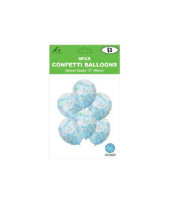 Alternative view of Blue Star Confetti Balloon 12inch 6pk