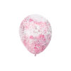 Pink Star Confetti Balloon 12inch 6pk