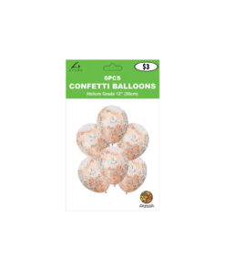 Alternative view of Rose Gold Star Confetti Balloon 12inch 6pk