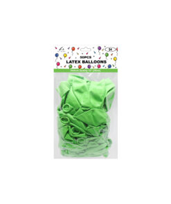 Plain lime green latex balloons in pack of 50 and size of 30cm