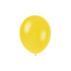 Plain yellow latex balloons in size of 12cm