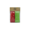 Red and green craft raffia in length of 30m and pack of 2