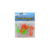 Clear plastic maracas with smiley face design in pink, green and orange colour party favour coming in pack of 12