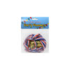 Plastic gold medals with blue, white and red striped neckstrap in pack of 15