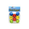 Squeezey neon stress balls with smiley face design in blue, red, yellow and green colours party favour coming in pack of 8