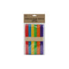 Assorted colour wooden popsicle sticks in pack of 100 and size of 150mm x 18mm x 2mm