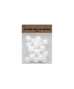Plain white styrofoam ball in size of 50mm and pack of 20