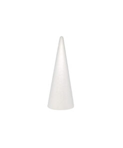 Plain white styrofoam cone in size of 150mm and pack of 3