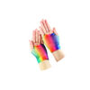 Rainbow Fishnet Gloves Short