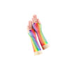 Rainbow Fishnet Gloves Long