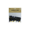 Mixed confetti in black, gold and white colour coming in pack of 40g and size of 1cm