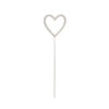 Silver diamond heart cake topper