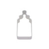 White baby bottle cookie cutter in size of 10cm