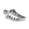 Silver fern shaped stainless steel cookie cutter