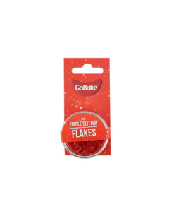 Red Edible Glitter Flakes 2g