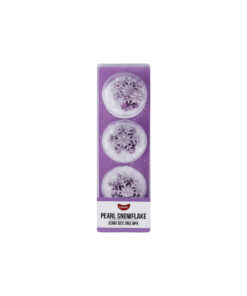 Purple Pearl Snowflake Icing Decorations 12pk