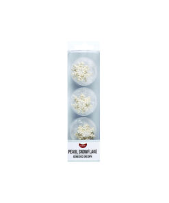 Pearl white snowflake edible icing decoration coming in pack of 9
