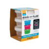 "Stack-n-twist" Stackable clear plastic containers in capacity of 165ml and coming in pack of 3