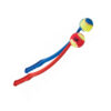 Plastic dog ball chucker toy in blue and red colour