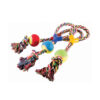 Large cotton rope and ball dog toy in assorted colours