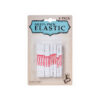 Multi-pack elastic bands for sewing and craft in plain white colour and pack of 6