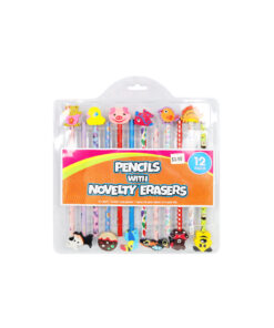 Alternative view of Pencils With Novelty Erasers Assorted 12pc