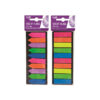 Adhesive sticky flags mini post-it notes in hot pink, orange, light purple, green, blue, neon yellow assorted colours coming in pack of 250 sheets