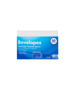 Square Postcode Envelopes Peel N Seal 50pk