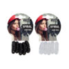Assorted small spiral hair ties in black and clear colour coming in pack of 5