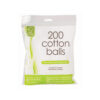 Plain white absorbent cotton balls in pack of 200