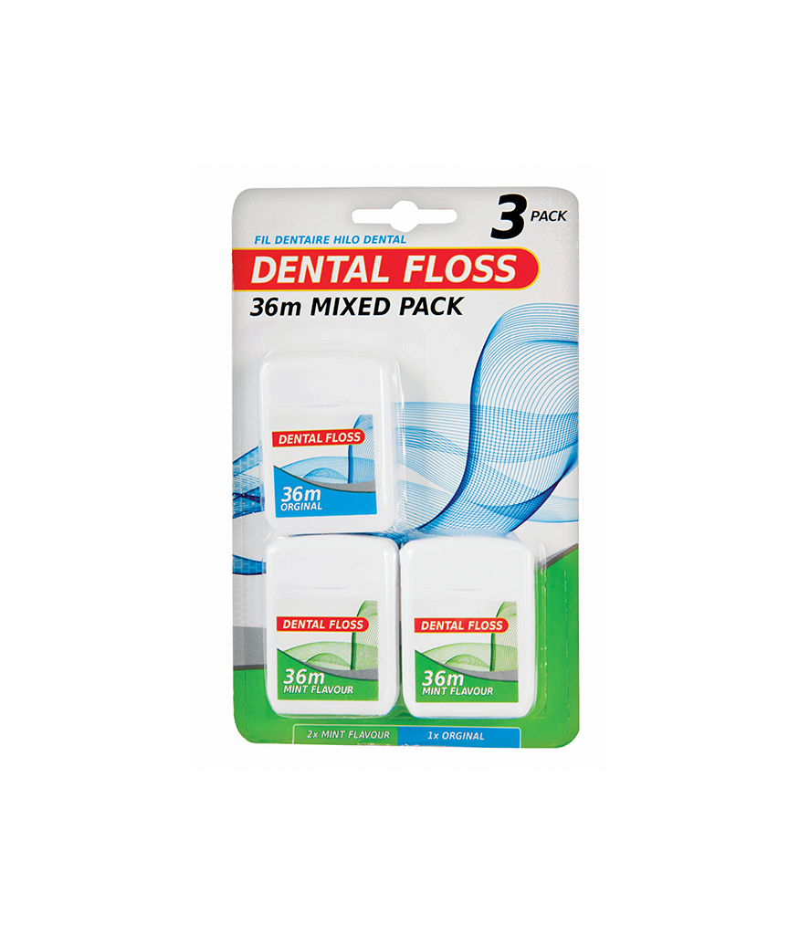 Dental Floss Boxes 3Pk 36M LookSharpStore