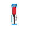 Magic clothes brush to remove lint, dirt, and hair in black colour with red bristles with rotating head