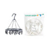Clip & dry circular clothes hanger and dryer with 18 clips