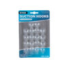 Suction hooks for home storage, kitchen or garden use in size of 2.5cm diameter and pack of 18
