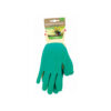 Latex dipped green garden gloves in pack of 1 pair