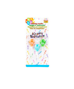 Plaque Birthday Candle 3pk