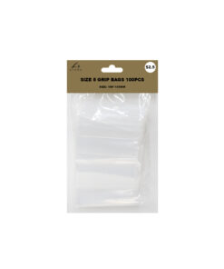 Size 5 plastic grip bags in size of 10cm x 15.5cm and coming in pack of 100pieces