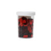Red heart shaped sequins coming in container of 80g