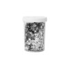 Silver star shaped sequins coming in container of 80g