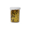 Gold star shaped sequins coming in container of 80g