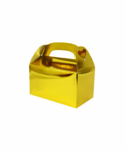 Alternative view of Gold Paper Treat Box 6pc (Side Seal)