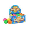 Sponge rubber hi-bounce balls in smiley face emoji design