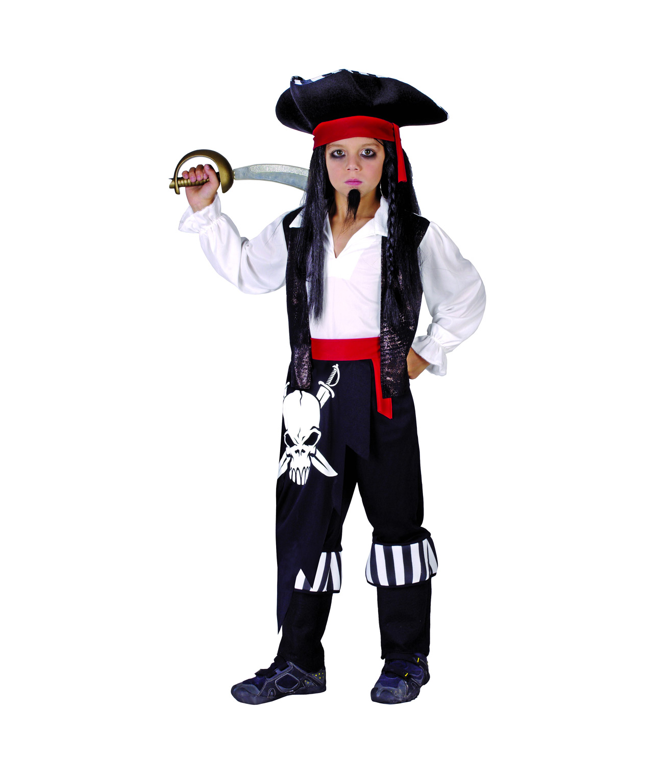 High Seas Pirate Captain Costume For Girls – Child Fancy Dress Halloween Outfit